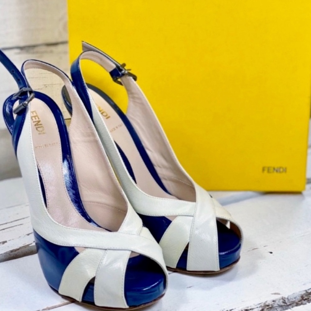 Fendi “Spuntata” Ultra High Heel Peep Toe Pumps
